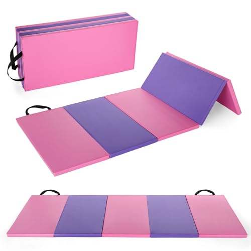 Gymnastics Mat, 6.2x2.6 Ft Five-fold 2-Inch Thick, For Yoga & Pilates