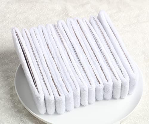 Cotton Sweatband Headbands,Pack of 12,Elastic Stretchy Sport Terry Cloth Sweat Bands,Yoga Workout Fitness Exercise Basketball Headband - color: 12pcs x white cotton sweatband headbands