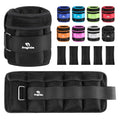 Fragraim Adjustable Ankle Weights 1-3/4/5/6/8/10/12/15/20 LBS Pair with Removable Weight for Jogging, Gymnastics, Aerobics, Physical Therapy - color: Black, style: 2.5 lbs each( 5 lbs pair)