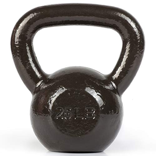 PRCTZ Solid Cast Iron Kettlebell Weights - 10, 15, 20, 25, 30, 35, 40, 45, 50 LB