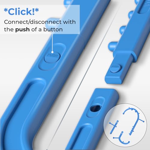 Detachable Trigger Point Massage Tool for Body Muscle Pain Relief | Button-Release Design, S/C, Massage Hook for Back, Neck & Shoulder, Pressure Point Therapy Tool for Deep Tissue Relief - color: Blue, size: Large