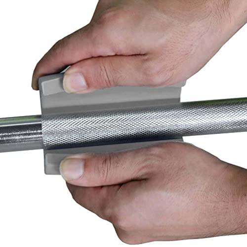Barbell Grips - Thick Dumbbell Grips Arm Blaster Adapter with High-Density Silicone Rubber, Bar Grips for Weightlifting Muscle Growth Rapidly and Hands Stress Relieve - color: Gray