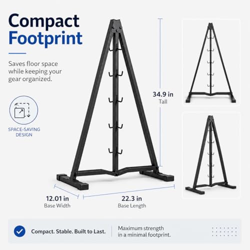 Cable Attachment Storage Rack, LAT Pulldown Bar Holder, Home Gym Organizer for Cable Handles and Attachments - color: 35in-freestanding