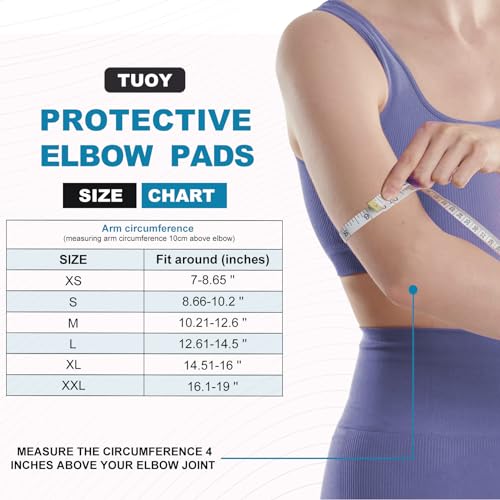 Padded Arm Sleeves Elbow Forearm Crashproof Pads Protection for Football Basketball Volleyball Soccer 2 Pack - size: XX-Large