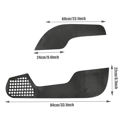 TOMALL Carbon Fiber Door Anti-Kick Pads Stickers, 4pcs Set for Honda Civic 10th (2016-2021) Waterproof Leather Protector Decorations, Easy Installation, Black