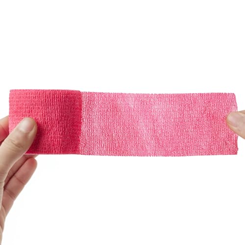 Sensi Wrap Grip Cover Sports Self Bandage Rolls 2-inch x 5-Yards 24pcs (Hot Pink) - color: Hot Pink