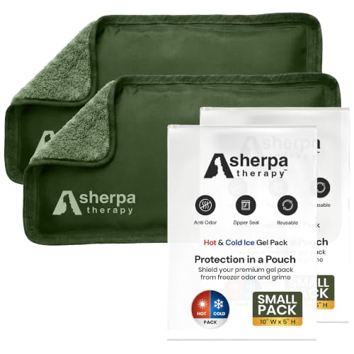 Small Flexible Gel Ice Packs for Injuries Reusable - Soft Hot and Cold Packs for Injuries for Ankle, Hand, Wrist, Head Pain Relief - 5" x 10" - 2PK - Green - size: Small (2 pack), style: Green