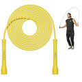 Swissskip Speed Jump Rope by Dayan Kolev, 5mm PVC Skipping Rope, Great for Beginners and Advanced Athlets, Designed for Fitness, Cardio, Boxing & CrossFit, Adjustable length with Unbreakable Handles - color: Yellow
