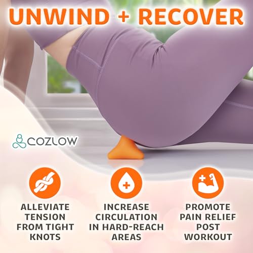 Trigger Point Massage Tool - Pyramid Shaped 4 Point Massager Ball - Muscle Knot Release - Myofascial Wellness Therapy - Back, Feet, Psoas Pain - color: Orange - Style D