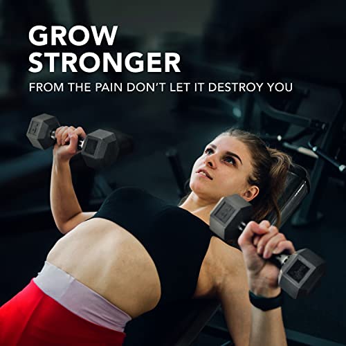 Yes4All Dumbbell Hex Rubber Grip/Heavy Weight Urethane Dumbbell and Combo Kettle Grip for Multifunctional Full Body Workout and Strength Training