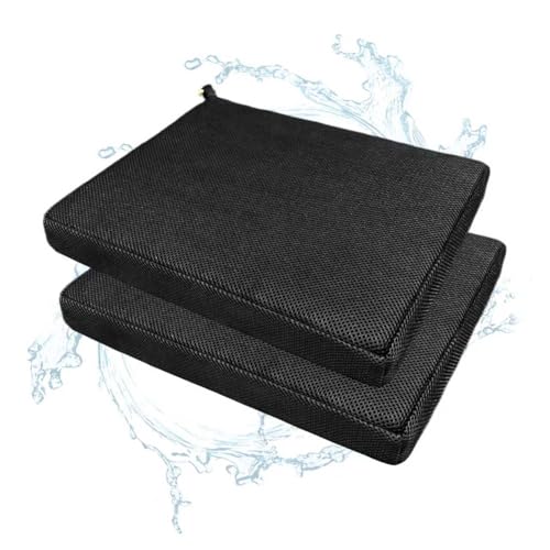 2 Pack Shower Bench Cushion, Soft Chair Pad for Elderly Bathing, Easy to Clean & Quick Dry, 4D air Fiber Material, Suitable for Shower Seat Cushion, Bathtub Baths, Poolside Rest, Black - size: Black