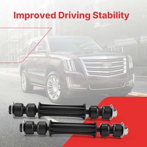 K700538 Front Sway Bar Stabilizer End Links for 07-17 Chevy Silverado 1500,07-13 Avalanche,07-16 Tahoe,15-16 Suburban/07-16 Cadillac Escalade Replace K700432/GMC 07-17 Sierra 1500,07-16 Yukon - color: K700432, size: Sway Bar Links