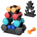 Dumbbell Rack Stand Only | Space-Saving Weight Rack for Home Gym, Hand Weight Rack Dumbbell Storage for Dumbbell Set (3-15 LB), Durable Metal Stand with Easy Assembly (Dumbell not Included) - color: Weight Rack - 4 Tier