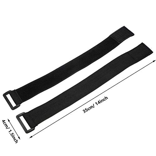 Gejoy 6 Pieces Bicycle Pant Leg Straps Adjustable Elastic Cycling Ankle Safety Band Riding Fishing Ankle Pant Flexible Leg Strap for Riding Climbing Fishing Outdoor Sports Activities, Black