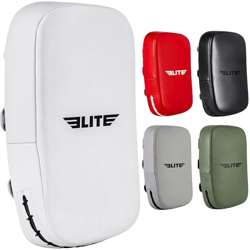Elite Sports Muay Thai Kickboxing Training Pad for Kickboxing, MMA, Taekwondo, Karate. Ideal for Punches, Knees, and Kicks in Martial Arts Training (ONE PAD ONLY) - color: Solid White