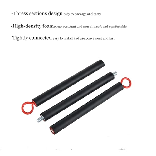 Resistance Band Bar for Fitness Portable Steel Pilates Workout Bar for Exercise 3 Parts Bar for Resistance Bands, Home Gym Resistance Training Equipment