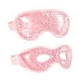 2PCS Gel Eye Mask Reusable Cold Therapy Gel Bead Eye Mask for Puffiness/Dark Circles/Eye Bags/Dry Eyes/Headaches/Migraines/Stress Relief, Cold Compress Mask (Pink) - color: Pink