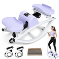 Rock Stepper Side to Side Portable Lateral Rocking Stepper with Digital Display and Non-Slip Mat Mini Steppers for Exercise at Home - color: Purple