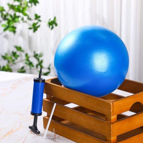 2 Pcs Connection Ball with Pump 9 Inch Pilates Baseball Softball Batting Trainer Improve Arm Action Hitting & Pitching Efficiency Connection Ball for Baseball - color: Blue