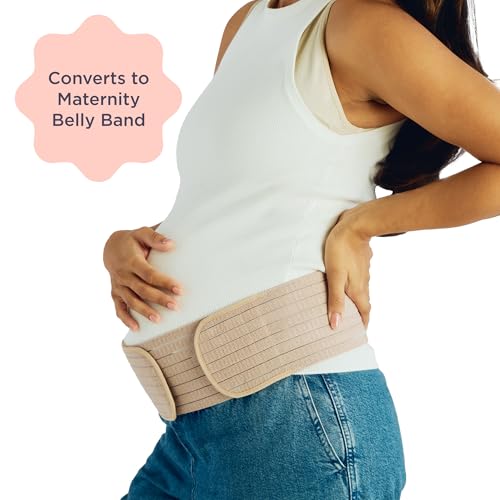 Belly Bandit 2-in-1 Hip Bandit - Maternity Belly Band & Postpartum Hip Wrap - Adjustable Pregnancy Belly Support and Compression Wrap - color: Black, size: XS-M