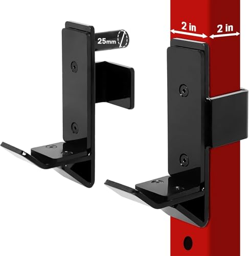 Yes4All Olympic Weight Plate Holder Attachment - color: C. Pair of J Hooks, size: Fit 2x2" Rack with 1" Hole