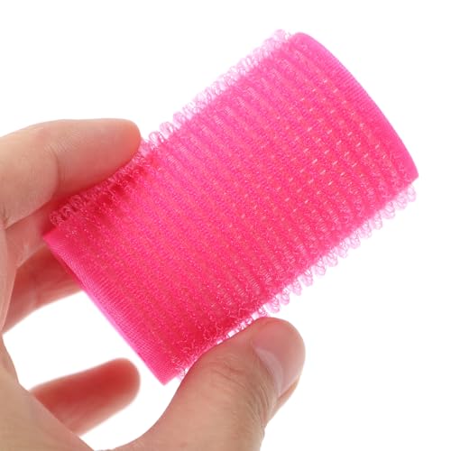 Uonlytech 8Pcs Hair Sponge Curlers Hair Rollers Set Self Grip Foam Hair Rollers Hairdressing Tools for Women Girls Long Hair, Rose Red