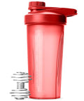 Mr. Pen- Shaker Bottle for Protein Mixes, 28 oz | Red With Twist Cap and Wire Whisk Ball, Mixer Cup for Shakes - color: Red