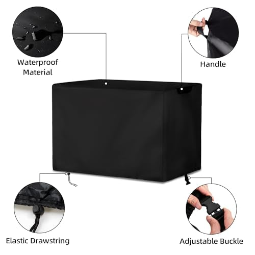 Playhouse Cover for Step2 Adventure Camper Playhouse, Waterproof Kids Play house Cover Indoor Play Houses Covers for Kids Outside Black - 62"L×34"W×50"H, Black - size: 62"L×34"W×50"H