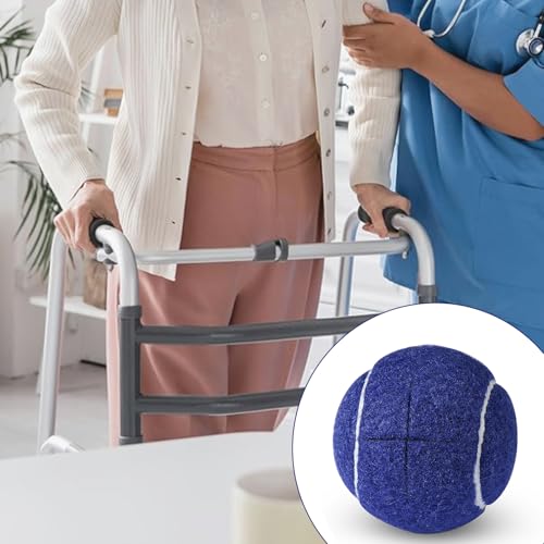 ANCKNE Walker Tennis Balls Precut Tennis Balls for Walkers 4PCS Walkers Legs Universal Precut Glide Balls, Heavy Duty Long Lasting Felt Pad Glide Coverings for Furniture Legs and Floor Protection - color: Dark blue