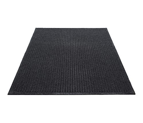 Guardian Floor Protection EG030504 EcoGuard Indoor Wiper Floor Mat, Recycled Plastic and Rubber, 3' Length, 5' Width, Charcoal - color: Charcoal, size: 3' x 5' (Rectangular)