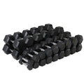 WF Athletic Supply Rubber Coated Hex Dumbbell Set, Multiple Choices Available - Dumbbells with Rack Stand and Mat, or Dumbbells Only (200/550/1200/2100/3000 LB) - color: f. 5 - 75LB Dumbbells Only
