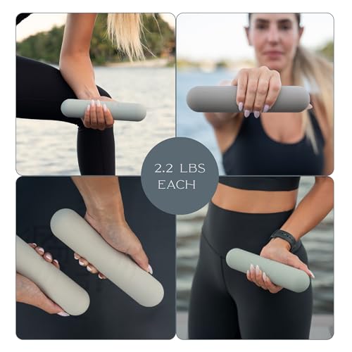 Dumbbell - Hand Weights for Exercise, Muscle Toning, Muscle Toning, Strength Building & Full Body Workout - color: TAUPE, style: 2.2 lb