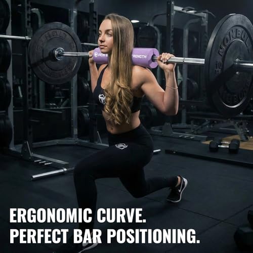 Advanced Squat Pad - Barbell Pad for Hip Thrusts, Squats & Lunges - Neck & Shoulder Squat Bar Pad Cushion Support Foam for Extra Comfort - color: Lavender