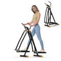 HOTWAVE Air Space Walker, Foldable Elliptical Exercise Machine | Gentle on Joints & Low-Impact. 350lb capacity. Cross trainer stepper. Home gym equipment. - color: Gray
