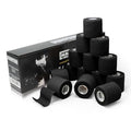 Hampton Adams | As Seen on Shark Tank | Self Adhesive Bandage Wrap (14-Pack) | 15ft | Pet Safe | Breathable Athletic Elastic Cohesive Bandage for Sports Injury Ankle Knee Wrist sprains (Black) - color: Black