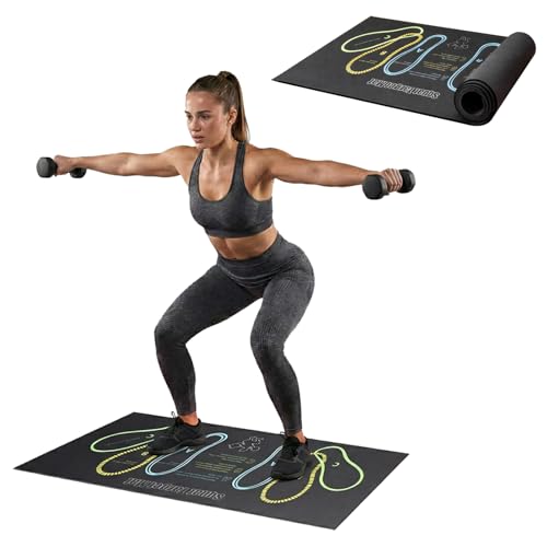 Non-Slip Squat Mat with Foot Position for Women – Ultimate 30" x 13.8" Large Squat Target Pad, 4mm Cushioning for Unmatched Comfort, No Odor & Injury Prevention – Perfect for Home & Gym Workouts - color: Black