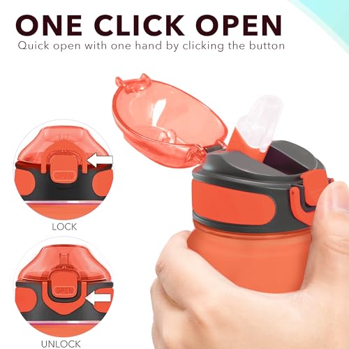 Enerbone 32 oz Drinking Water Bottle with Times to Drink and Straw, Motivational with Carrying Strap, Leakproof BPA & Toxic Free, Ensure You Drink Enough Water for Fitness Gym Outdoor - color: Dawn Fields