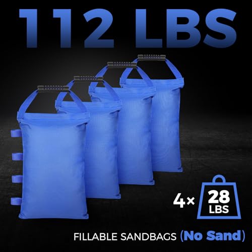 Aimosen Sand Bags for Canopy Legs, 112 LBS Sandbags for Pop Up Canopy Tent, Sandbags for Weight - Heavy Duty Canopy Weight Bags for Advertising Sunshade Outdoor Patio Umbrella Pergolas (Unfilled) - color: Blue