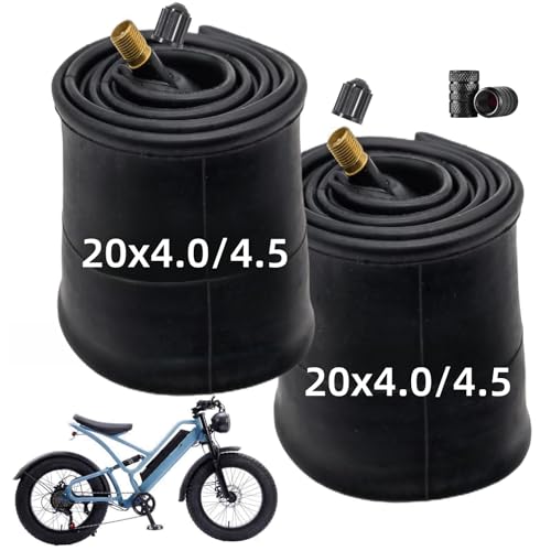 20x4.0 Fat Tubes 20x3.0/3.5 Fat Tire Tube 20x3.5/4.0 Bike Tube 20x4.0/4.5 Heavy Duty Tire Tubes for 20” Electric Bike Fat Beach Bike 2 Pack - size: 20x4.0/4.5