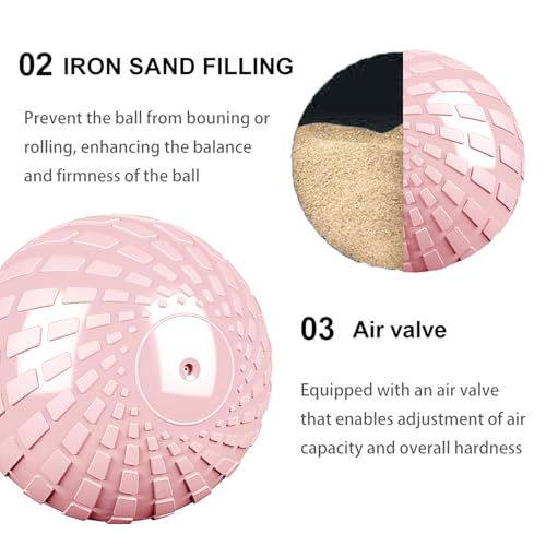 Medicine Ball 8, 10 lbs Slam Ball Weighted Balls for Exercise Strength and Crossfit Workout - color: Dynamic Pink, size: 8 LB