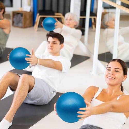 Yoga Ball Fitness Gym Yoga Equipment Rehabilitation Training Leg Thigh | Inflatable Small Excersing Ball Arm Belly Abdomen Butt for Home Fitness Offices Spa - color: Blue