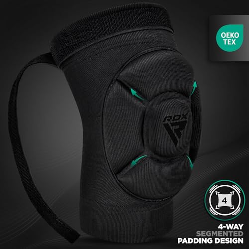 RDX Elbow Pads, Muay Thai MMA Kickboxing Sparring Elbow Guard, Martial Arts Striking Protection,Wrestling Basketball Adjustable MTB Volleyball Compression Padded Sleeve, Men Women - color: Black Black, size: Large