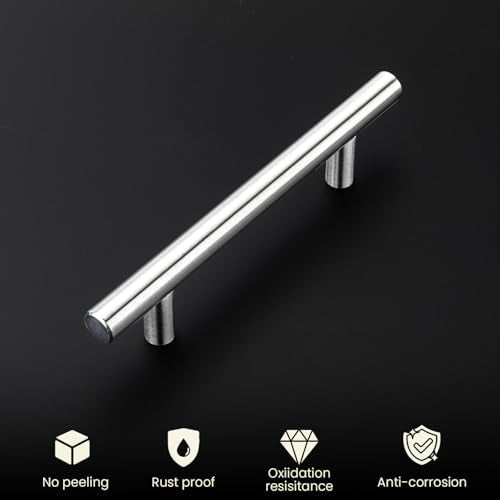 Homdiy 15 Pack 3-1/2 Inch Brushed Nickel Cabinet Pulls - Modern Handles for Drawers and Doors, Stainless Steel Hardware - color: Brushed Nickel, size: 3-1/2in hole centers