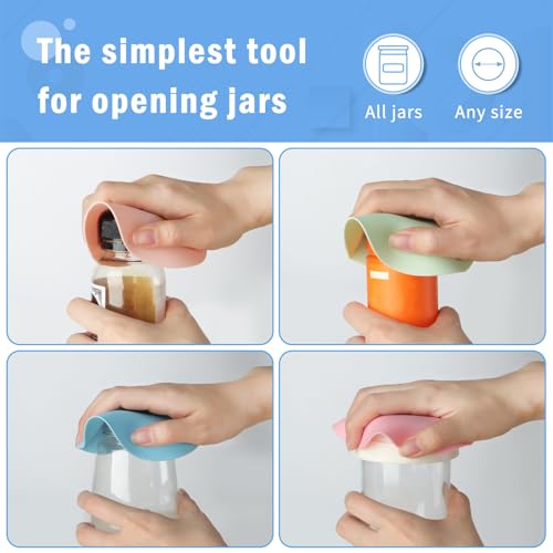 Aixoom Rubber Jar Opener Pads Set of 4, Non-Slip Gripper Pads for Jars | Light Color Design, For Seniors & Weak Hands, Heat-Resistant Trivet, Kitchen Coaster & Jar Lid Grip(Circle, Light Color) - size: Circle, Light color