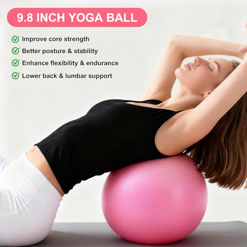 Pilates Equipment Set for Home Workouts, 4-in-1 Pilates Ring, Resistance Bands, Mini Exercise Ball & Fitness Strap, Full-Body Toning Kit for Beginners to Advanced, Core Strength & Flexibility Training