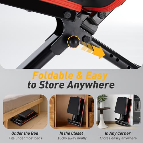 NEWBULIG Adjustable Weight Bench for Home Gym, Foldable Incline Decline Flat Workout Bench for Full Body Exercise, Sit Up Training Equipment, 795 lbs Capacity