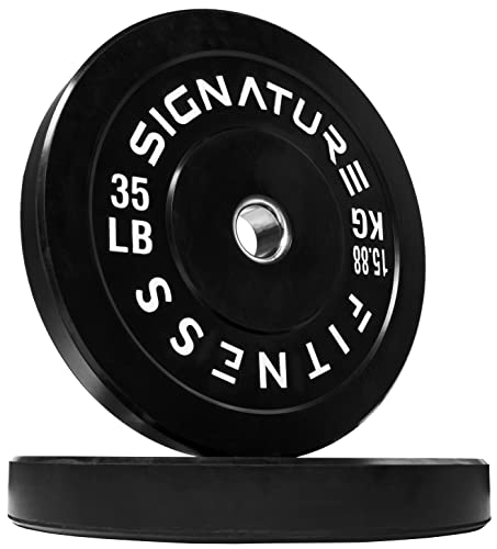 Signature Fitness 2-Inch Cast Iron Barbell Set, Including Multiple LBS Weight Plates and 6FT Barbell Set, Multiple - size: 35 lbs
