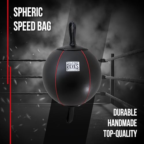 CLETO REYES Spheric Double End Punching Bag for Boxing Workout Practice Gym Training Equipment, MMA, Kickboxing, Muay Thai, Black