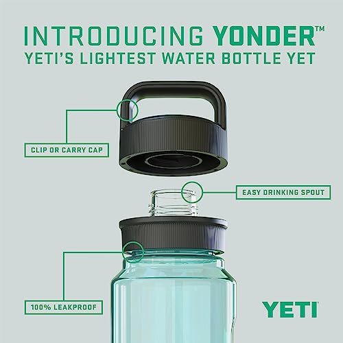 YETI Yonder Water Bottle with Yonder Chug Cap, Lightweight, Leakproof and BPA-Free - color: Seafoam, style: 20oz