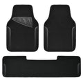 CAR PASS Waterproof Universal Faux Leather 3Pcs Car Floor Mats, Black Car Mats Fit for SUV,Vans,sedans, Trucks,Set of Vehicles Car Carpet with Driver Heel Pad and Anti-Slip Nibs Backing (Black 3Pcs) - color: Black 3pcs